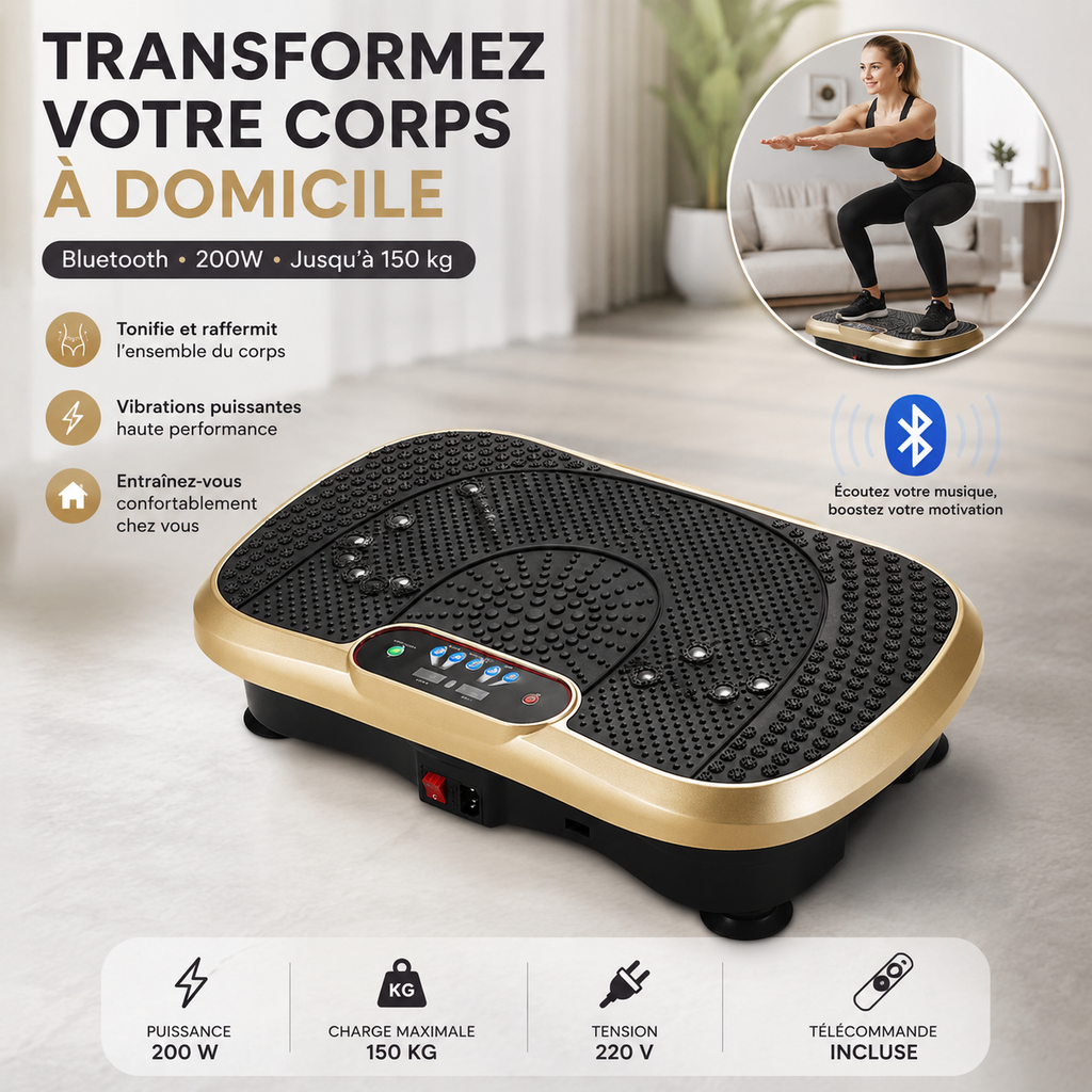 Appareil de musculation par vibration Lazy Power Plate pour affiner le corps et réduire le poids